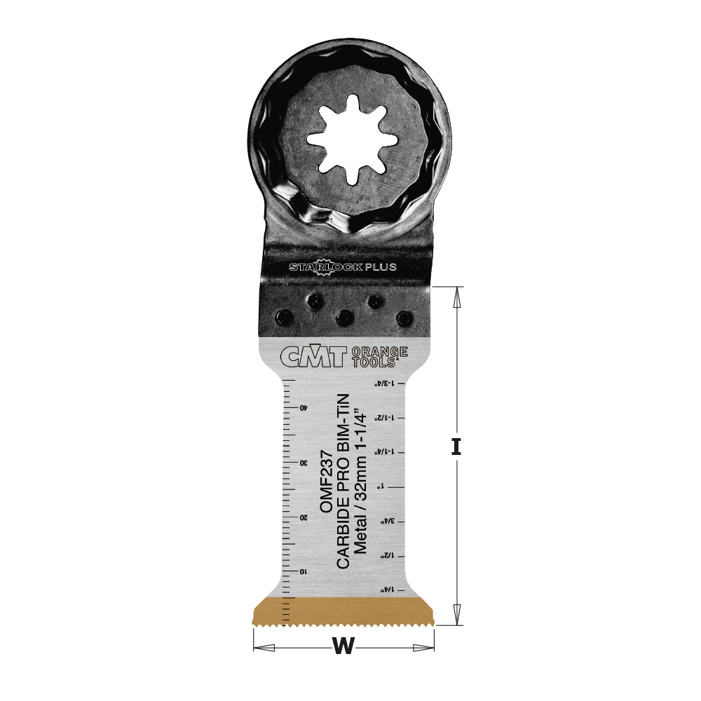 32mm (1-1/4&quot;) Carbide + TiN Coating for Plunge &amp; Flush-Cut for Metal