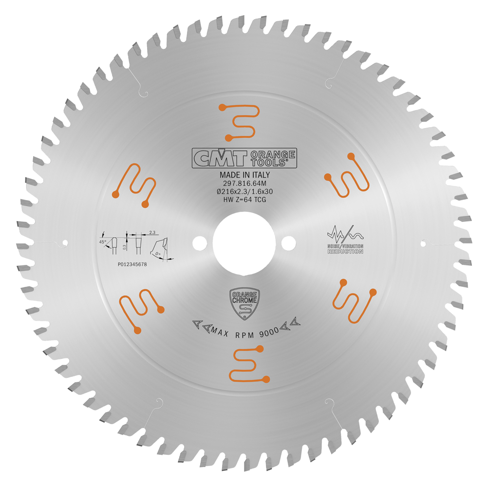 Industrial non-ferrous metal and laminated panel circular saw blades