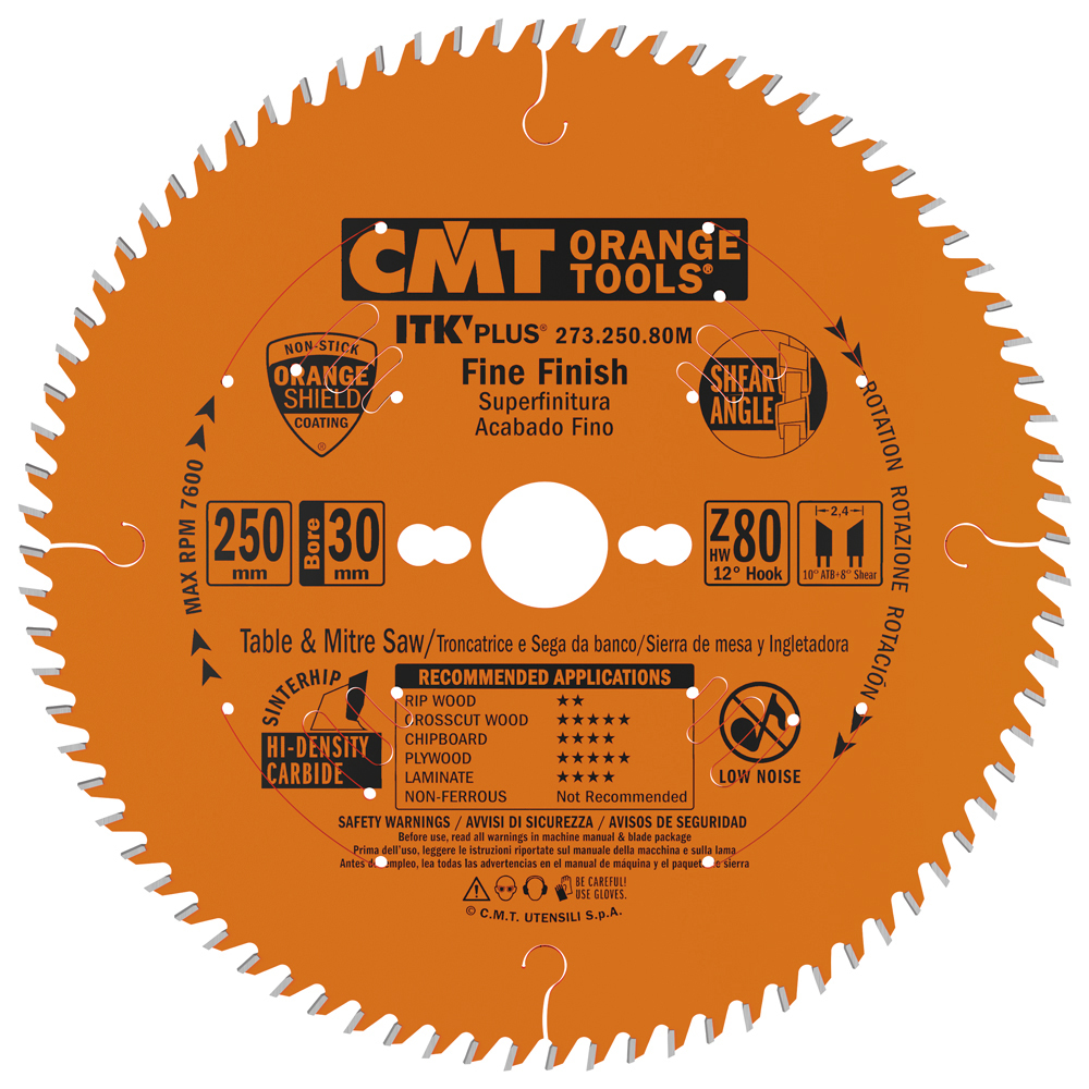 ITK Plus thin-kerf fine finishing saw blades