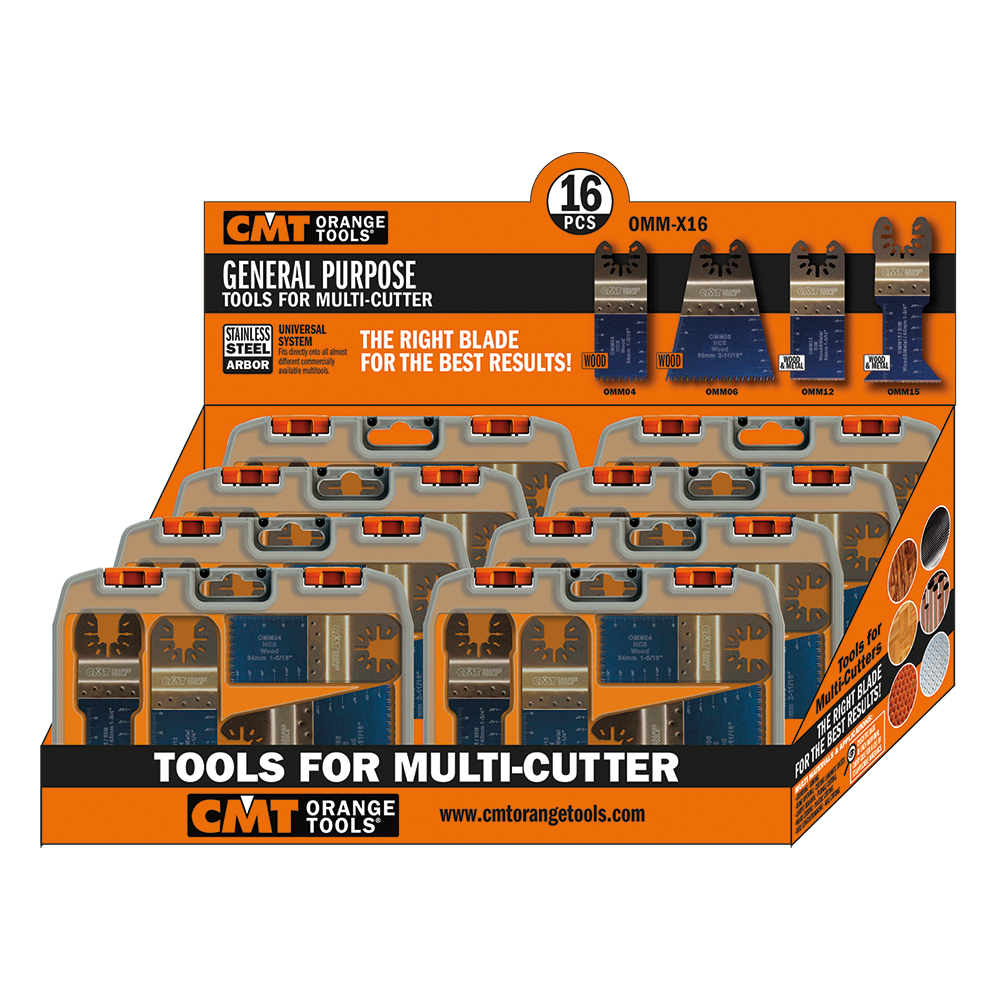 16 piece Multipurpose Set for Oscillating Multi-tools