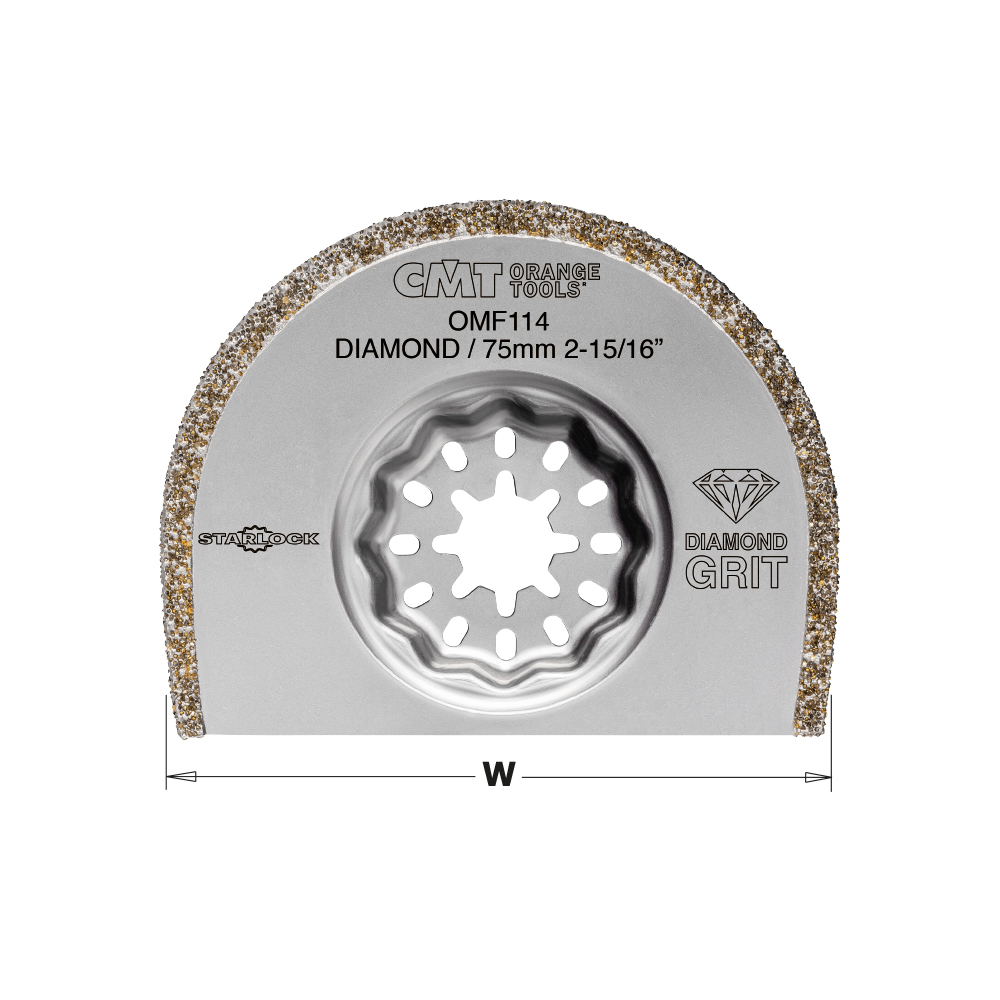 75mm (2-15/16&quot;) Diamond Coated Radial Saw Blade, Segmented, Extra-Long Life