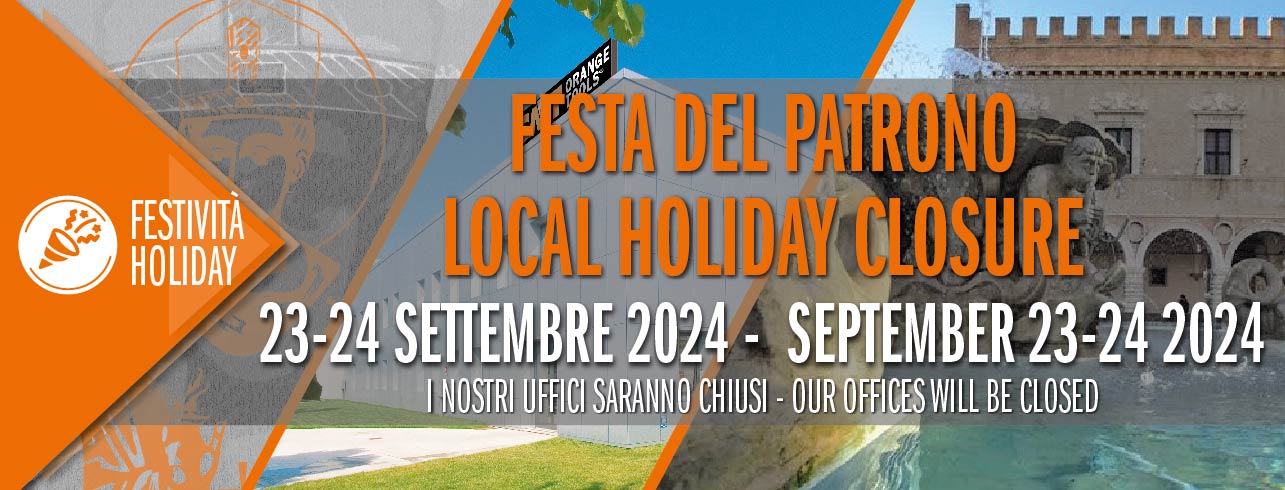 CMT Pesaro and Udine, Italy: Closure for local festivity on September 23-24