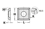 Solid Carbide insert knives