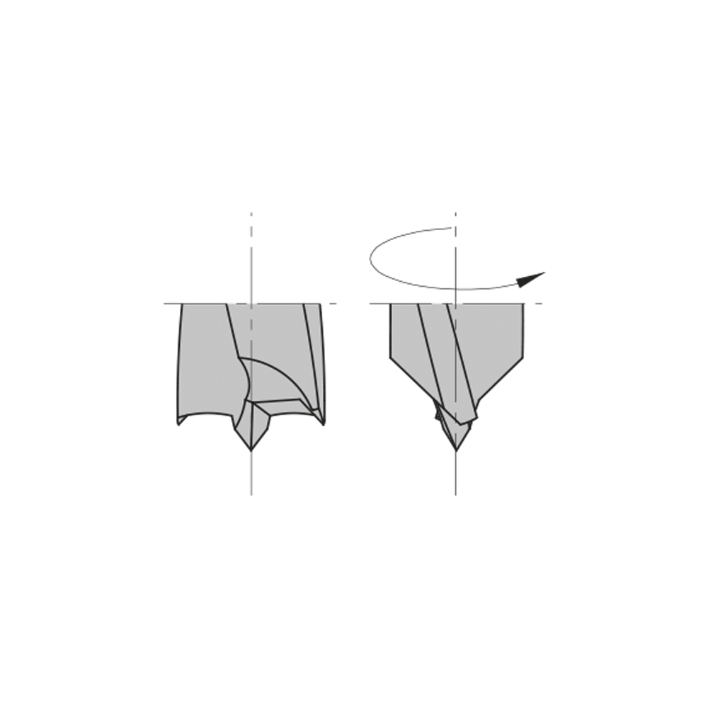 4 Flute Dowel Drills, S=8mm - L=55,5mm