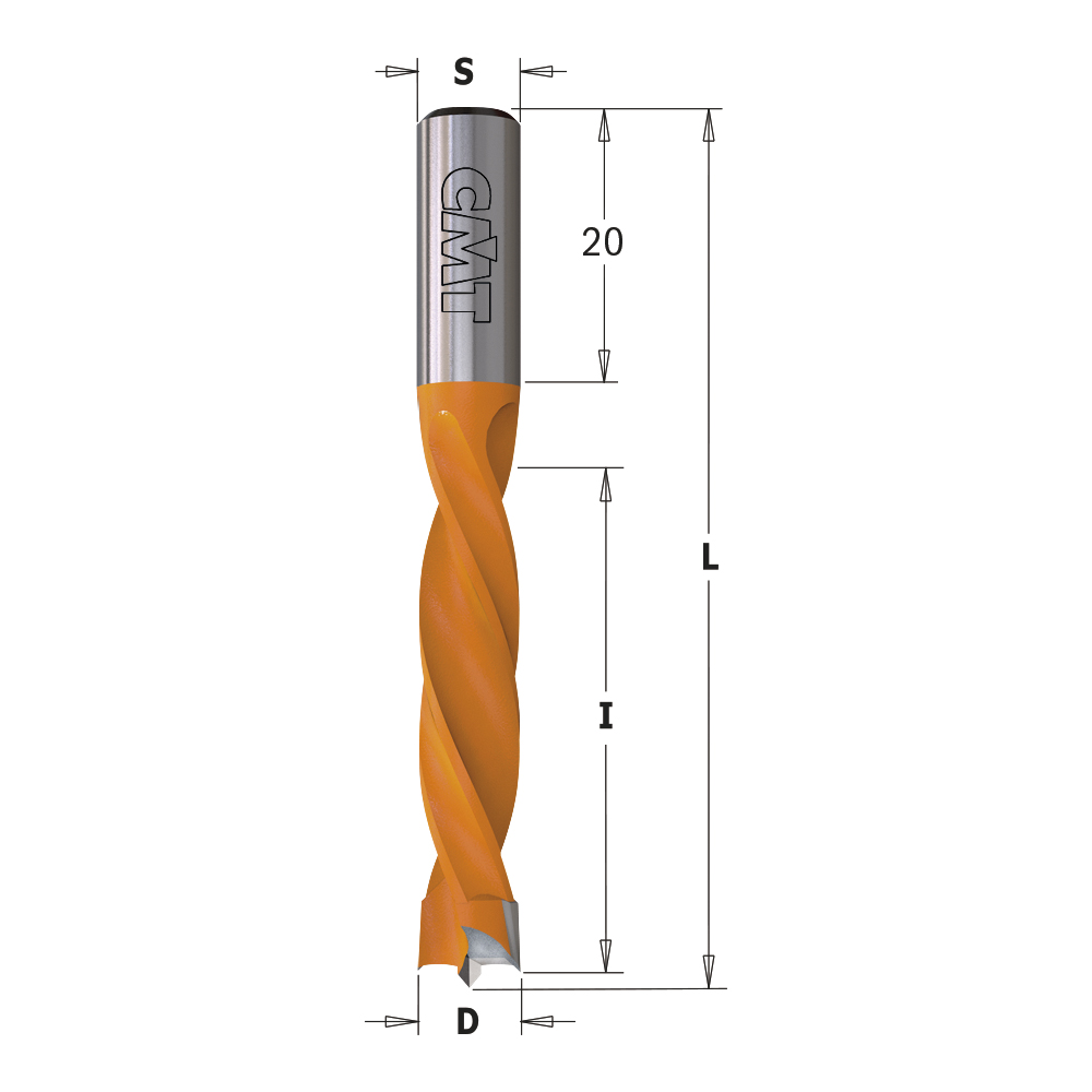 4 Flute Dowel Drills, S=8mm - L=67mm