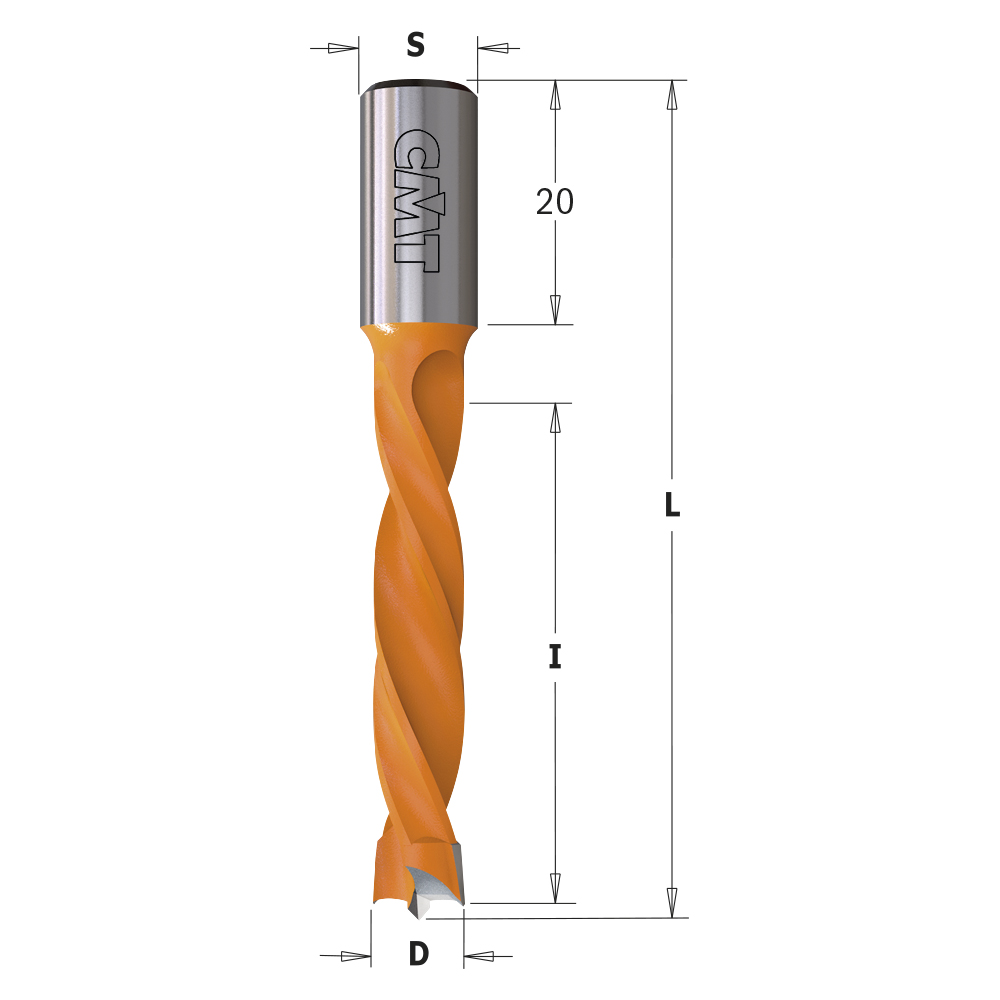 4 Flute Dowel Drills, S=10mm - L=70mm