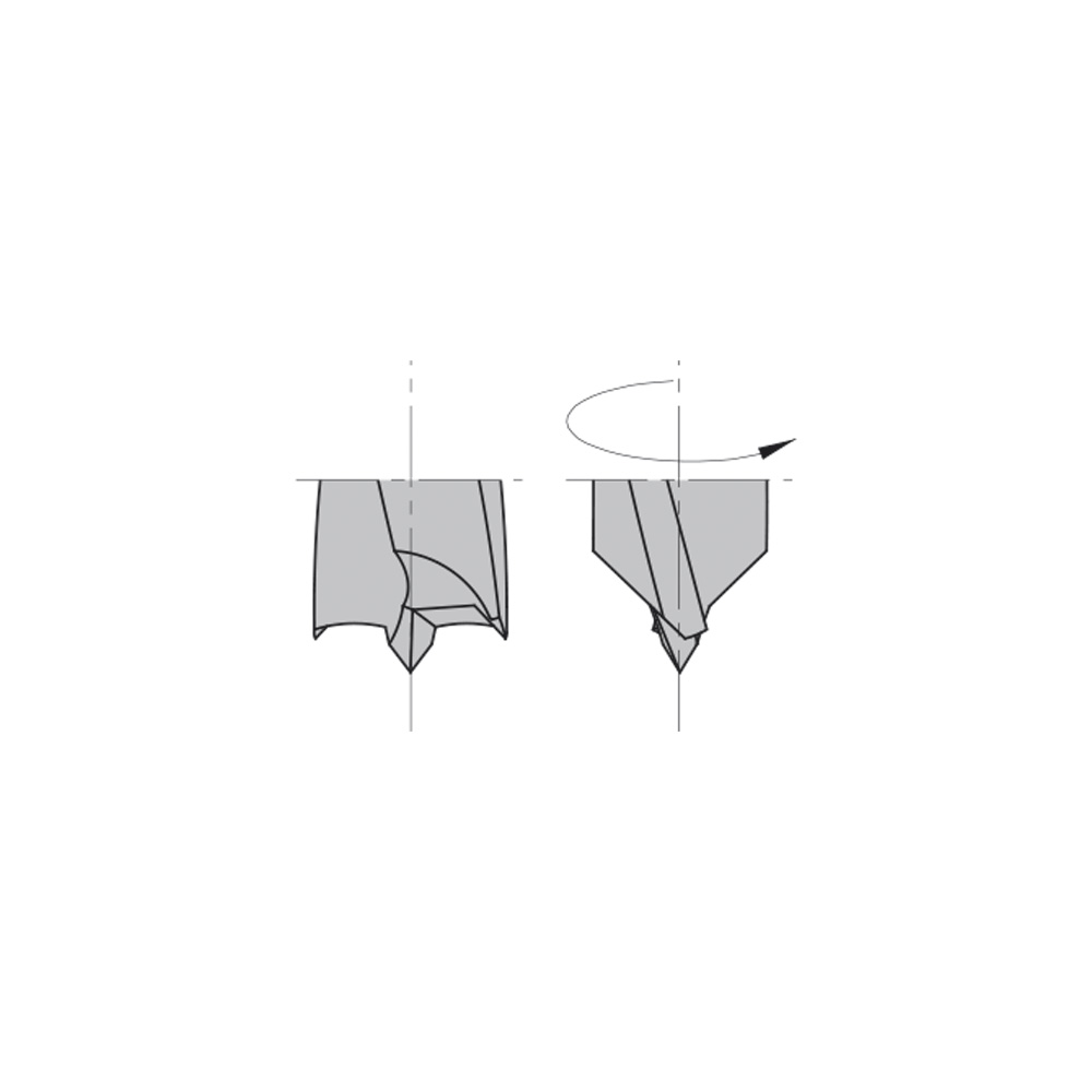 2 Flute Dowel Drills, S=10mm - L=57,5mm