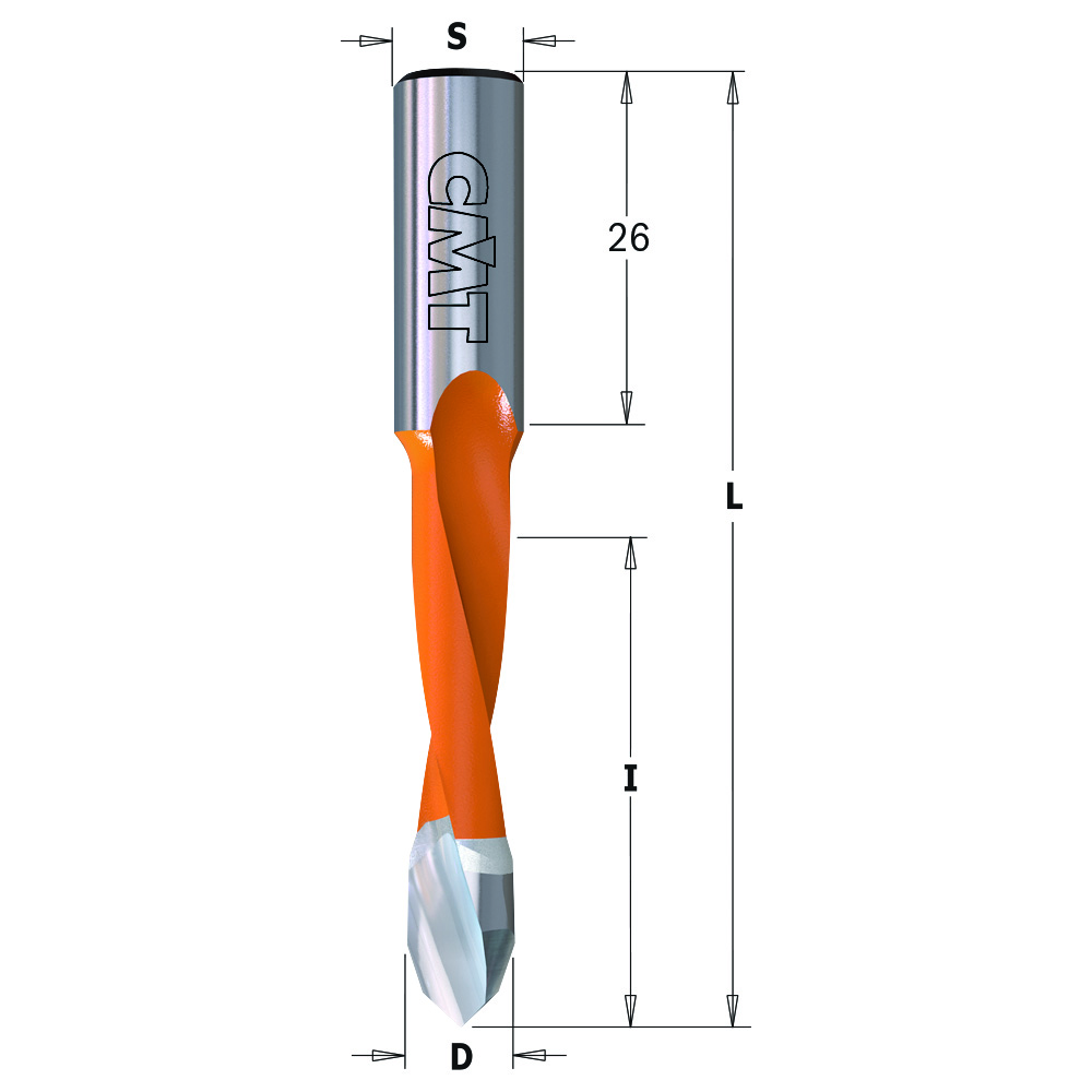 Mèches pour perceuses multi-broches pour trous débouchants - LONGUE DURÉE, S=10mm - L=70mm