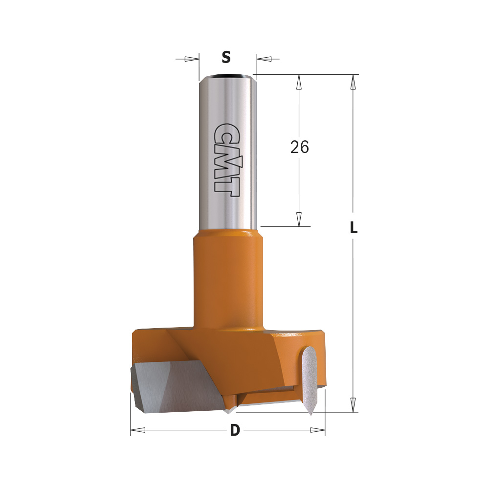 Hinge Boring Bits, S=10mm - L=57,5mm