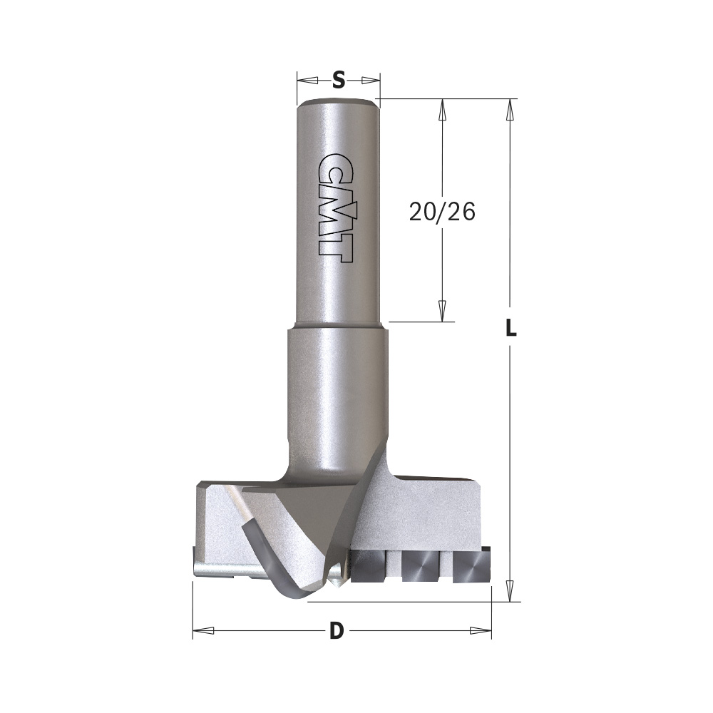 DP - Hinge Boring Bits - LONG LIFE, S=10mm - L=57,5mm