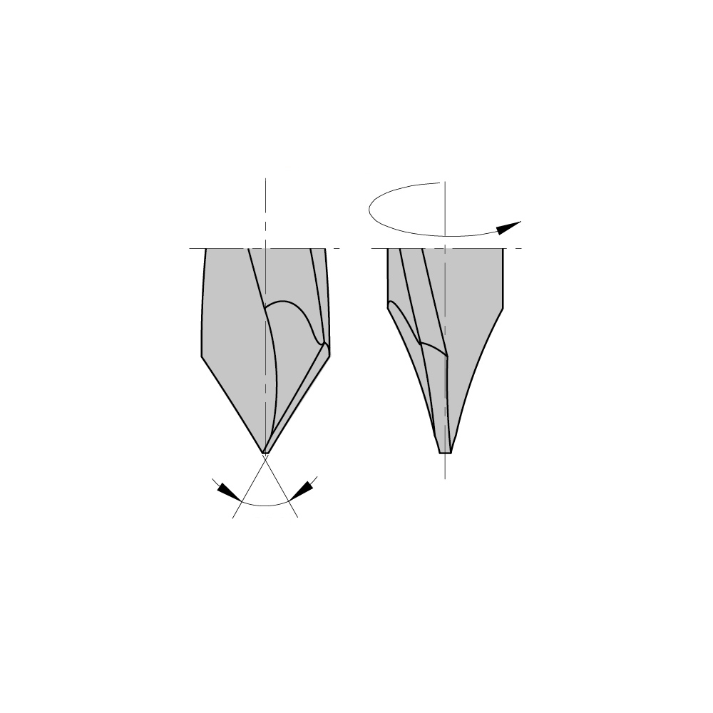 Mèches pour perceuses multi-broches pour trous débouchants, S=8mm - L=56mm