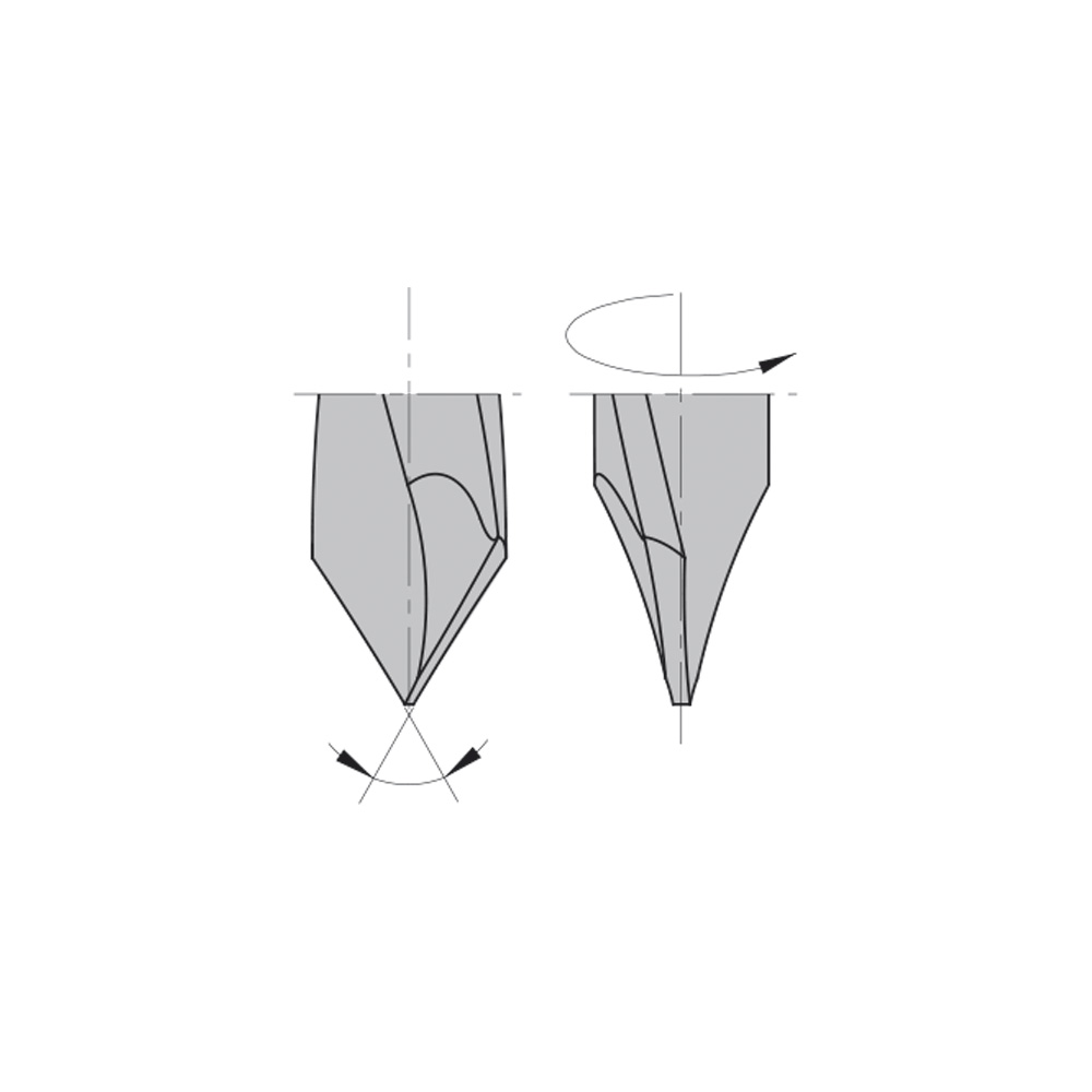 Dowel Drills for Through Holes with Countersink, S=10mm - L=70mm