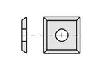 Standard indexable knives - 4 cutting edges - 35°