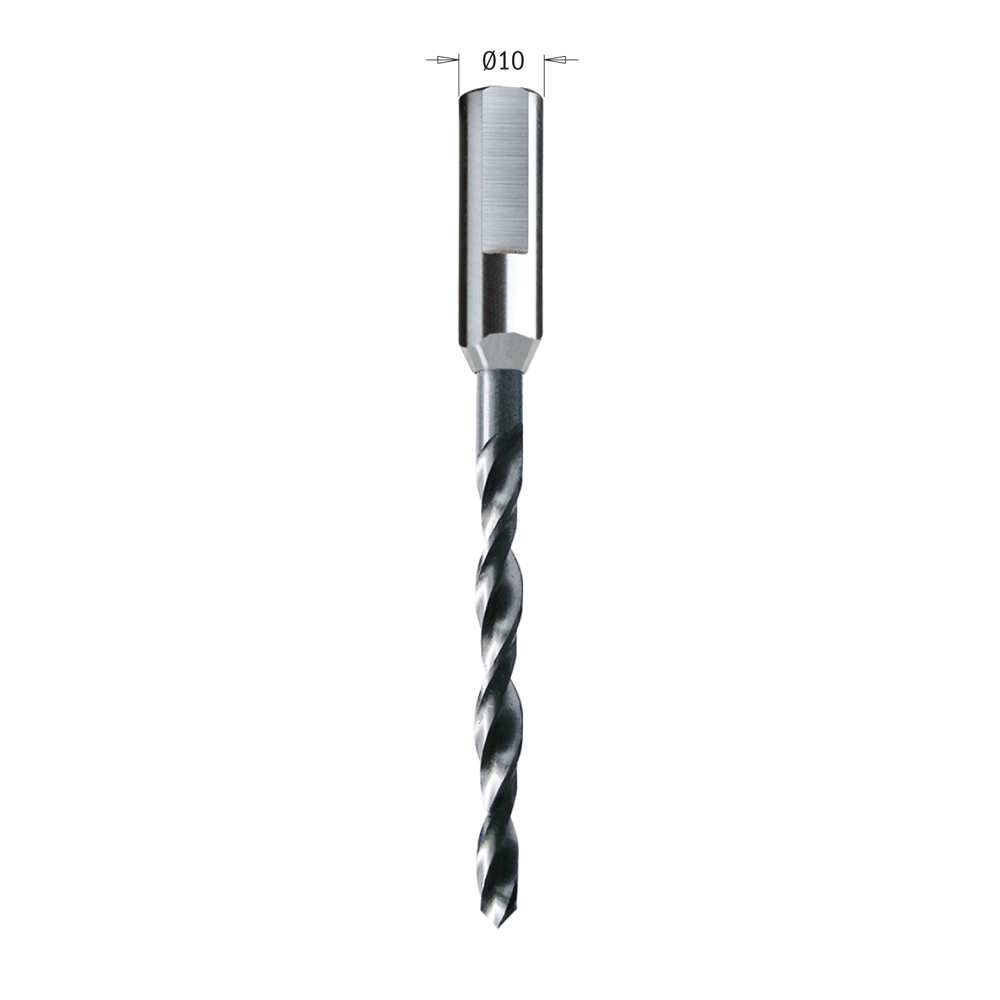 Drill bits for  hinges, parallel shank with driving flat