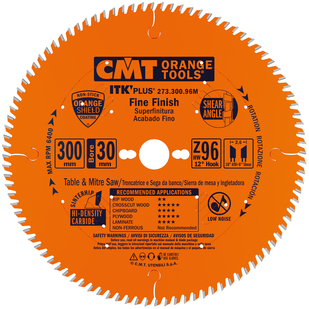 ITK Plus thin-kerf fine finishing saw blades